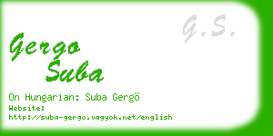 gergo suba business card